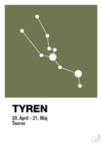 plakat: stjernebillede tyren - secret meadow-Stjernetegn-A1two3