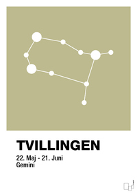 plakat: stjernebillede tvillingen