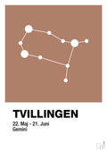plakat: stjernebillede tvillingen - cider spice-Stjernetegn-A1two3