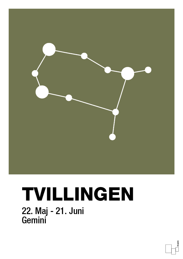 plakat: stjernebillede tvillingen - secret meadow-Stjernetegn-A1two3
