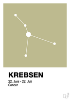 plakat: stjernebillede krebsen - back to nature-Stjernetegn-A1two3