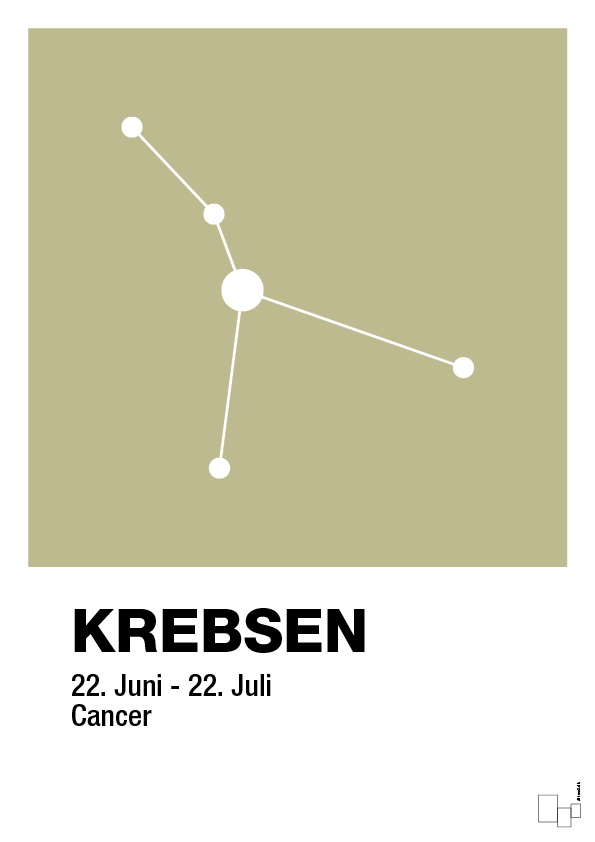 plakat: stjernebillede krebsen - back to nature-Stjernetegn-A1two3