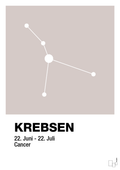 plakat: stjernebillede krebsen - broken beige-Stjernetegn-A1two3