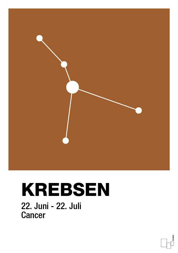 plakat: stjernebillede krebsen - cognac-Stjernetegn-A1two3