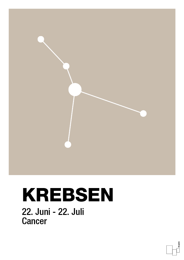 plakat: stjernebillede krebsen - creamy mushroom-Stjernetegn-A1two3