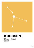 plakat: stjernebillede krebsen - honeycomb-Stjernetegn-A1two3