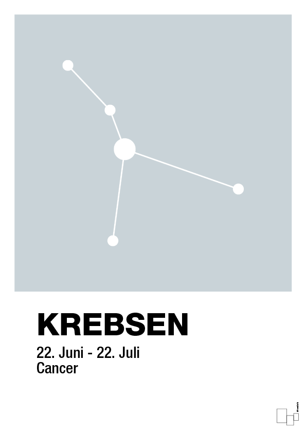 plakat: stjernebillede krebsen - light drizzle-Stjernetegn-A1two3
