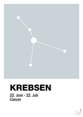 plakat: stjernebillede krebsen - light drizzle-Stjernetegn-A1two3