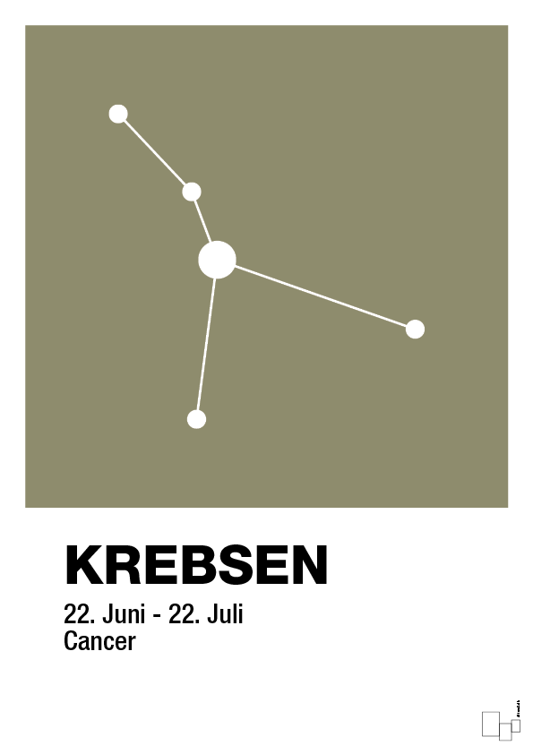 plakat: stjernebillede krebsen - misty forrest-Stjernetegn-A1two3