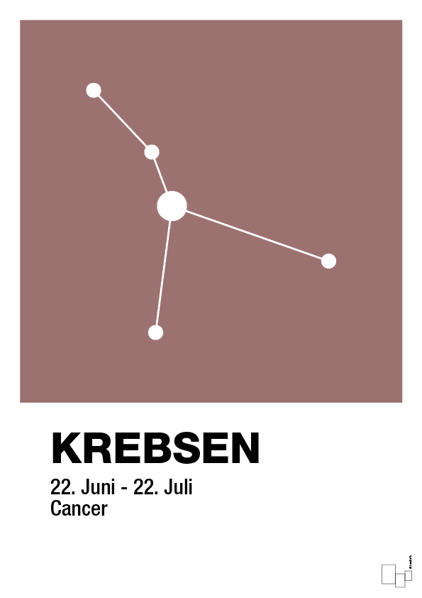 plakat: stjernebillede krebsen - plum-Stjernetegn-A1two3
