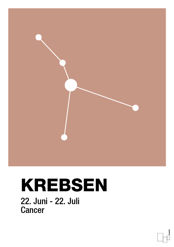 plakat: stjernebillede krebsen - powder-Stjernetegn-A1two3