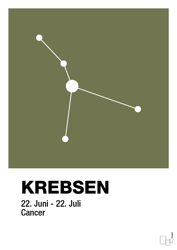 plakat: stjernebillede krebsen - secret meadow-Stjernetegn-A1two3