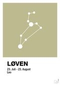 plakat: stjernebillede løven - back to nature-Stjernetegn-A1two3