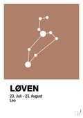 plakat: stjernebillede løven - cider spice-Stjernetegn-A1two3