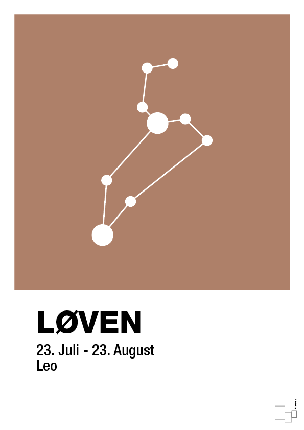 plakat: stjernebillede løven - cider spice-Stjernetegn-A1two3