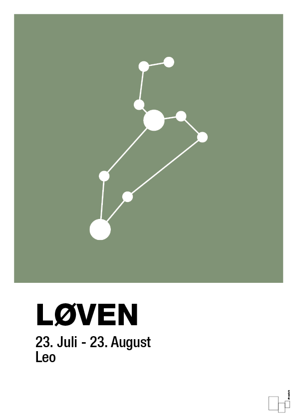 plakat: stjernebillede løven - jade-Stjernetegn-A1two3