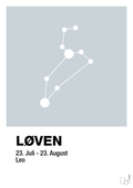 plakat: stjernebillede løven - light drizzle-Stjernetegn-A1two3