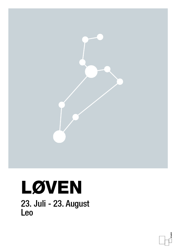 plakat: stjernebillede løven - light drizzle-Stjernetegn-A1two3