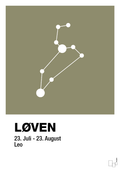 plakat: stjernebillede løven - misty forrest-Stjernetegn-A1two3
