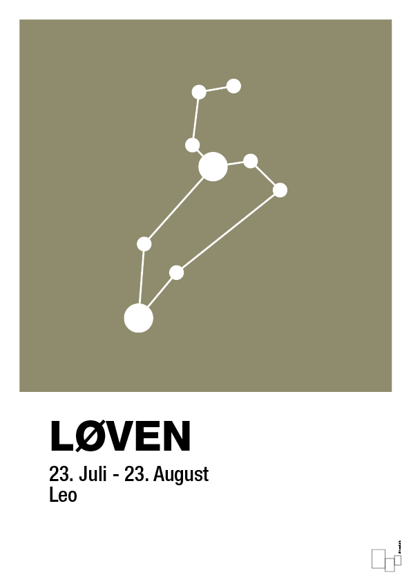 plakat: stjernebillede løven - misty forrest-Stjernetegn-A1two3
