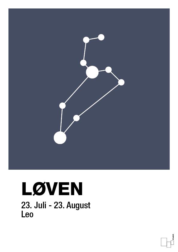 Stjernebillede løven - petrol-Stjernetegn-A1two3