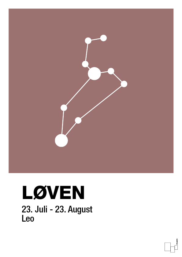 plakat: stjernebillede løven - plum-Stjernetegn-A1two3