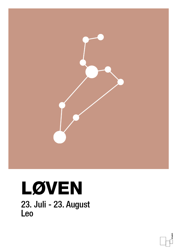 plakat: stjernebillede løven - powder-Stjernetegn-A1two3