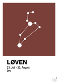 plakat: stjernebillede løven - red pepper-Stjernetegn-A1two3