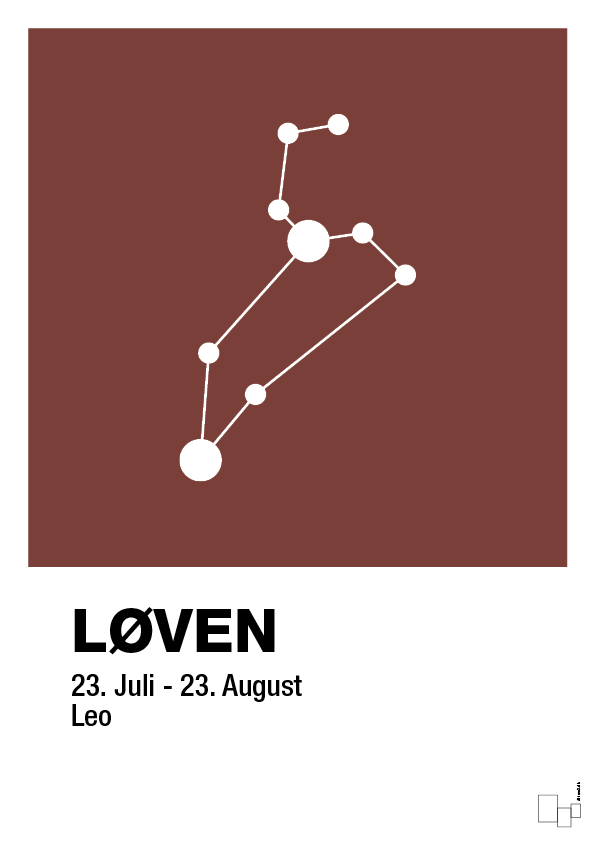 plakat: stjernebillede løven - red pepper-Stjernetegn-A1two3