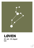 plakat: stjernebillede løven - secret meadow-Stjernetegn-A1two3
