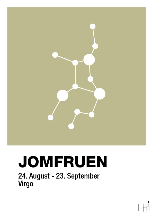 plakat: stjernebillede jomfruen - back to nature-Stjernetegn-A1two3