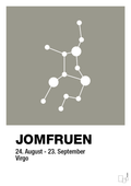 plakat: stjernebillede jomfruen - battleship gray-Stjernetegn-A1two3