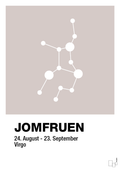 plakat: stjernebillede jomfruen - broken beige-Stjernetegn-A1two3