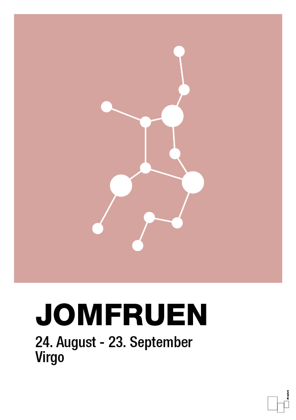 plakat: stjernebillede jomfruen - bubble shell-Stjernetegn-A1two3