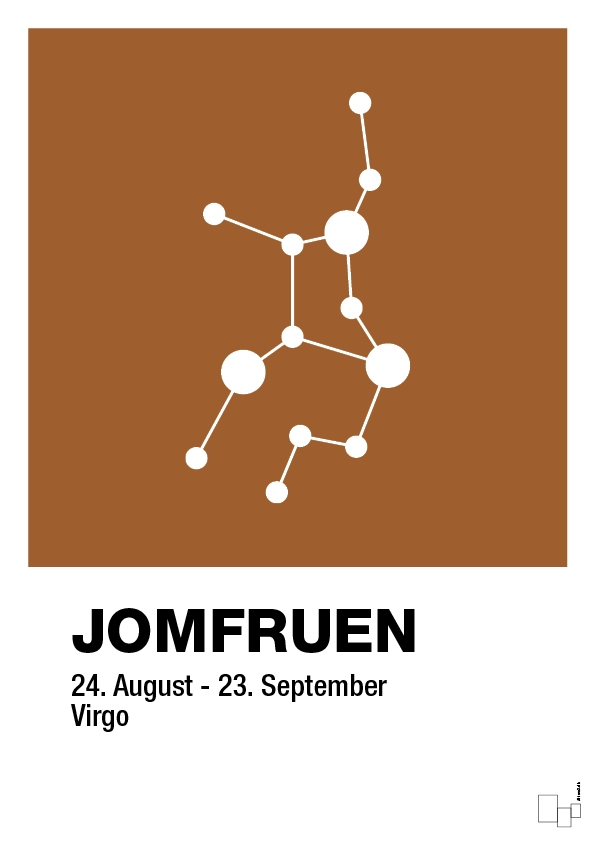 plakat: stjernebillede jomfruen - cognac-Stjernetegn-A1two3