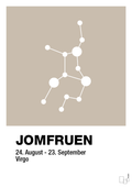 plakat: stjernebillede jomfruen - creamy mushroom-Stjernetegn-A1two3