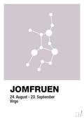 plakat: stjernebillede jomfruen - dusty lilac-Stjernetegn-A1two3