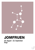plakat: stjernebillede jomfruen - light rose-Stjernetegn-A1two3