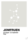 plakat: stjernebillede jomfruen - painters white-Stjernetegn-A1two3