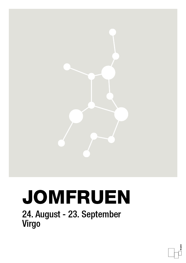 plakat: stjernebillede jomfruen - painters white-Stjernetegn-A1two3