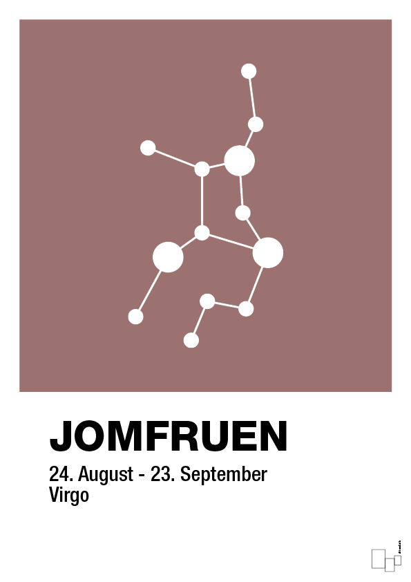 plakat: stjernebillede jomfruen - plum-Stjernetegn-A1two3