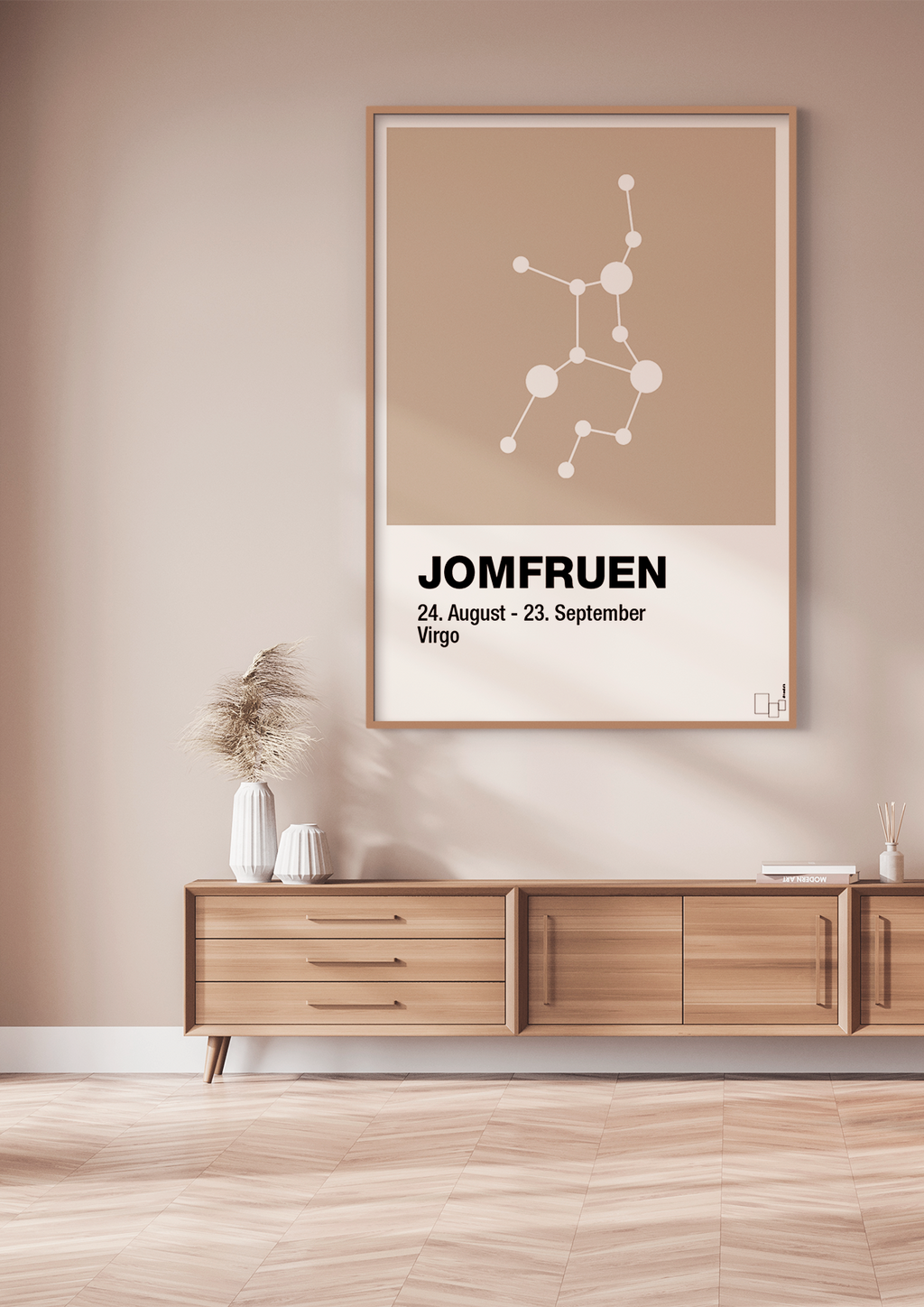 plakat: stjernebillede jomfruen - creamy mushroom-Stjernetegn-A1two3