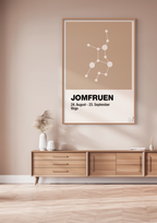 plakat: stjernebillede jomfruen - honeycomb-Stjernetegn-A1two3