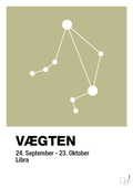plakat: stjernebillede vægten - back to nature-Stjernetegn-A1two3