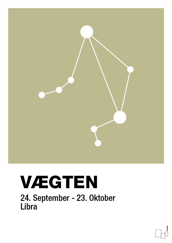 plakat: stjernebillede vægten - back to nature-Stjernetegn-A1two3