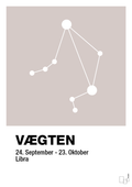 plakat: stjernebillede vægten - broken beige-Stjernetegn-A1two3