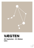 plakat: stjernebillede vægten - creamy mushroom-Stjernetegn-A1two3
