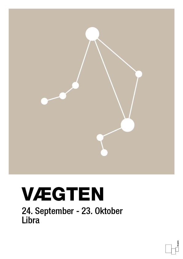 plakat: stjernebillede vægten - creamy mushroom-Stjernetegn-A1two3