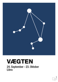 plakat: stjernebillede vægten - lapis blue-Stjernetegn-A1two3