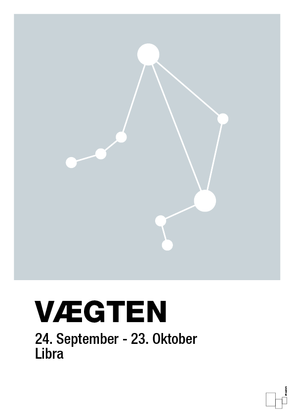 plakat: stjernebillede vægten - light drizzle-Stjernetegn-A1two3